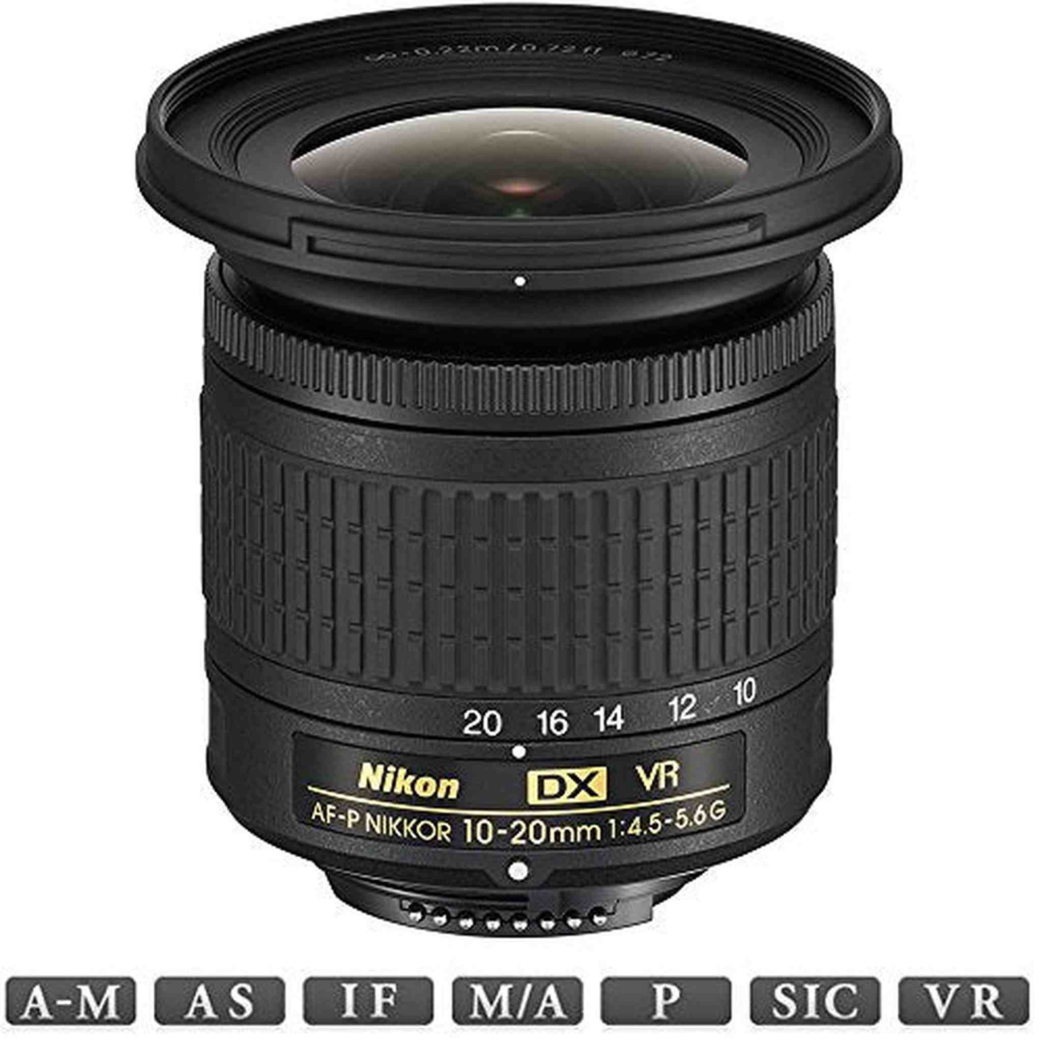 Nikon AF-P DX NIKKOR 10-20mm f/4.5-5.6G VR Lens - Reconditioned