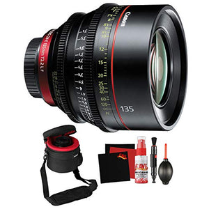 Canon CN-E 135mm T2.2 L F Cinema Prime Lens EF Mount Professional Filmmaker Bundle