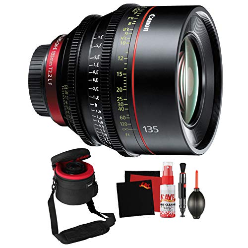 Canon CN-E 135mm T2.2 L F Cinema Prime Lens EF Mount Professional Filmmaker Bundle