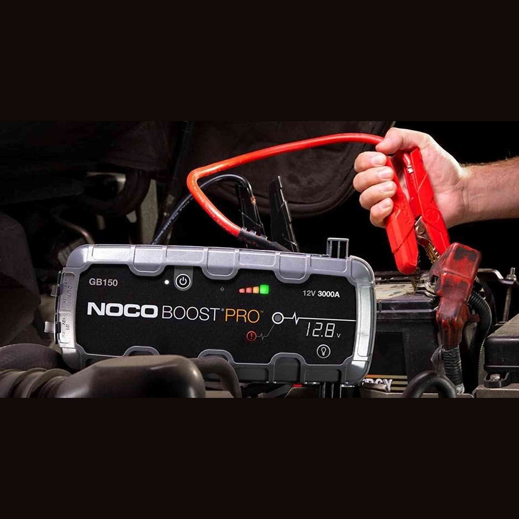 NOCO Boost Pro GB150 3000A UltraSafe Car Battery Jump Starter, 12V Battery Pack, Battery Booster, Jump Box, Portable Charger and Jumper Cables for 9.0L Gasoline and 7.0L Diesel Engines NOCO