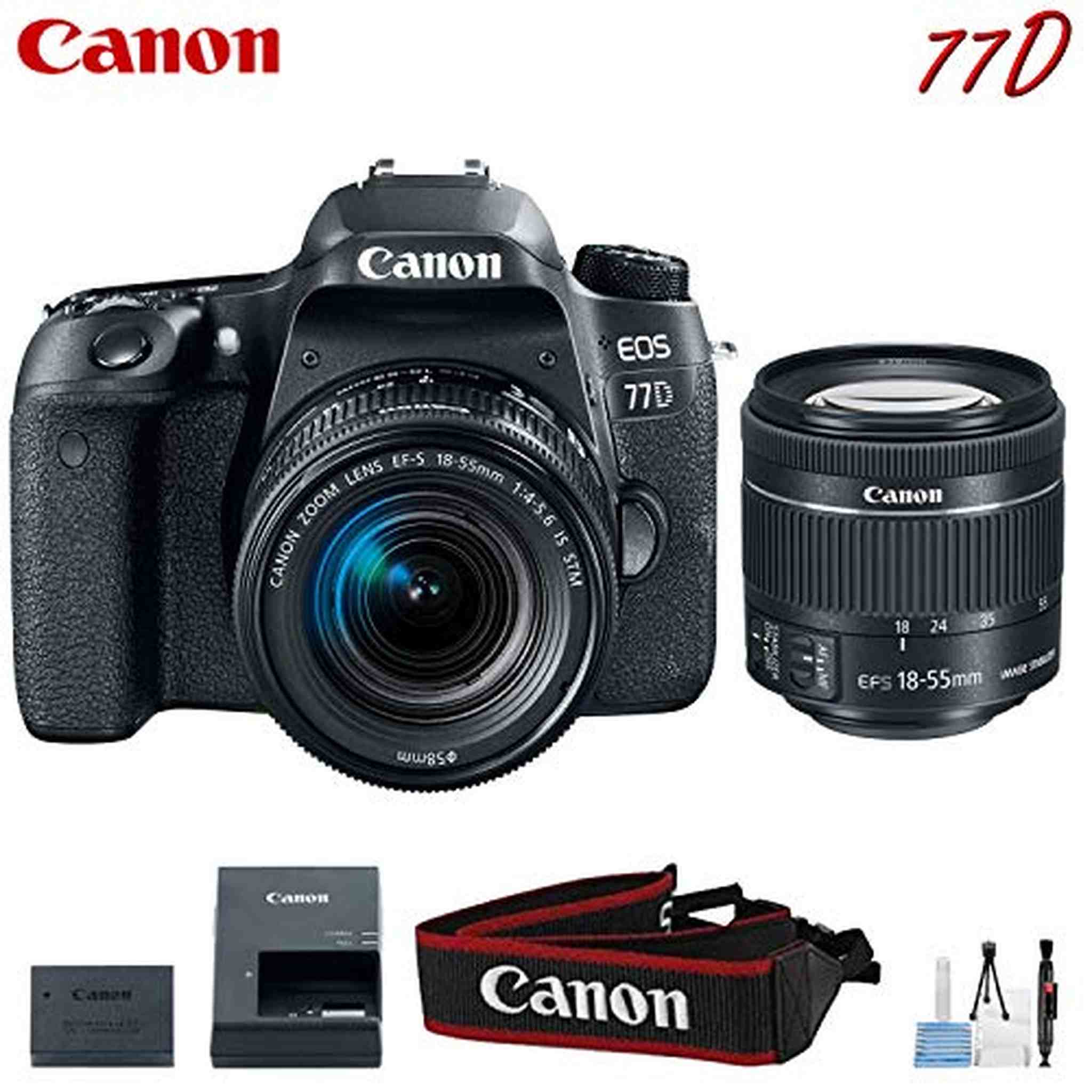Canon EOS 77D Digital SLR Camera with 18-55mm Lens Kit International Model Canon