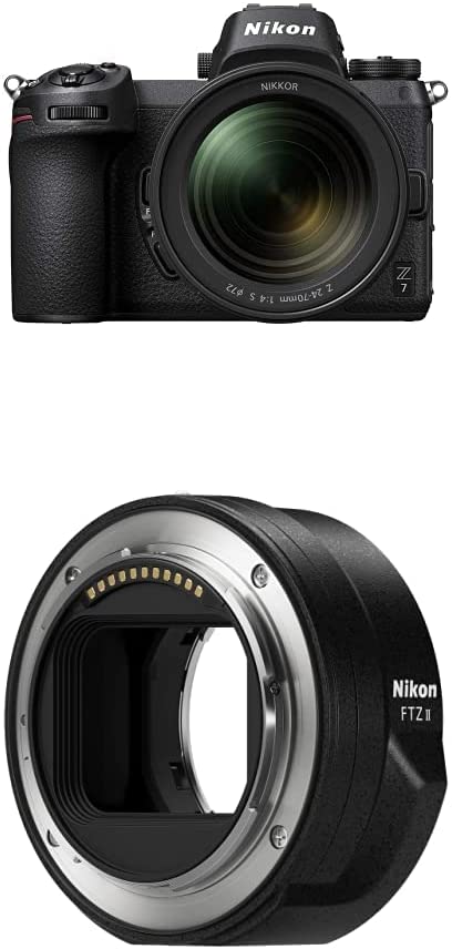 Nikon Z7 FX-Format Mirrorless Camera Body w/NIKKOR Z 24-70mm f/4 S with Nikon Mount Adapter FTZ II