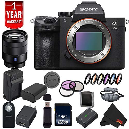Sony Alpha a7 III ILCE7M3/B Mirrorless Digital Camera International Model + Sony 24-70mm Lens Base Bundle