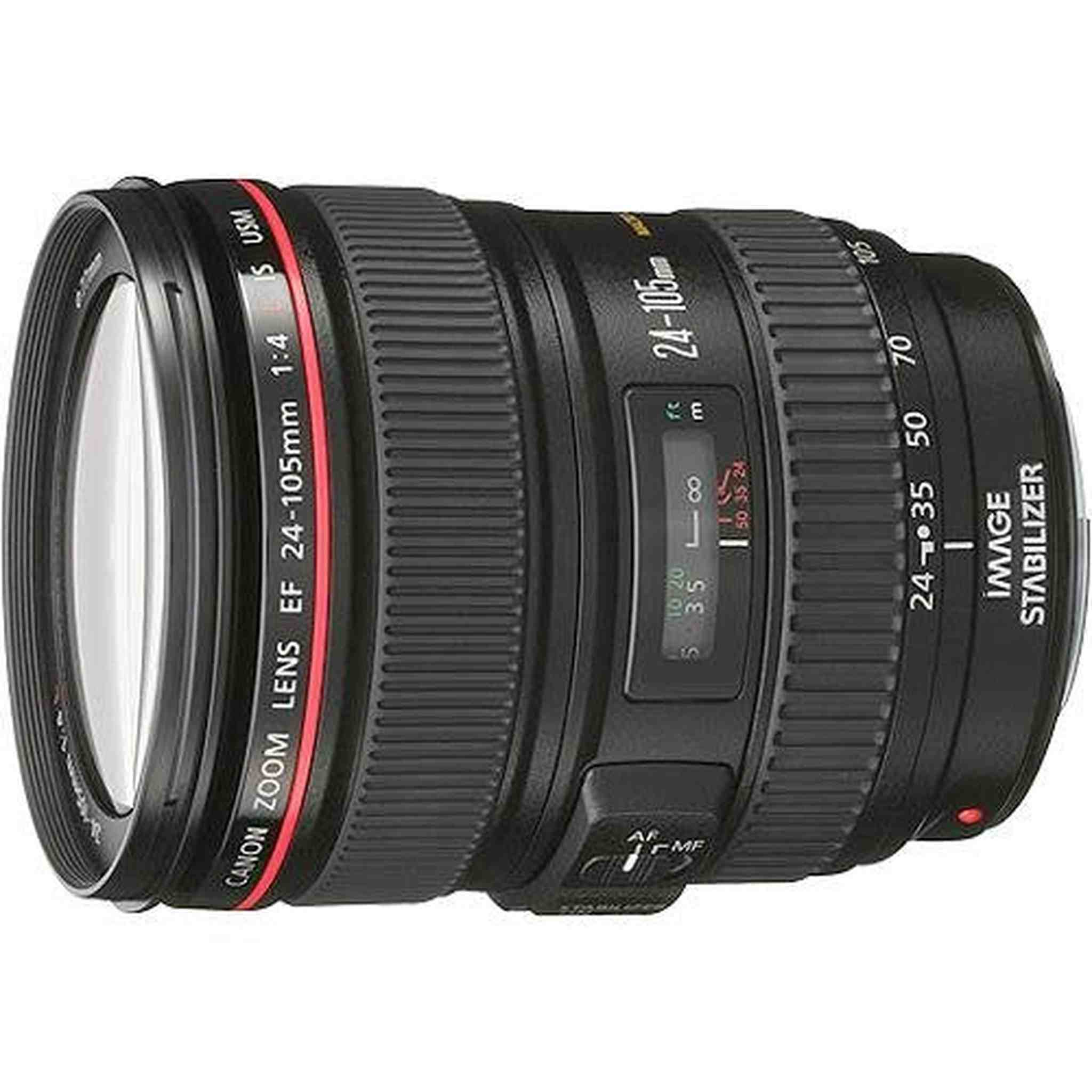 Canon EF 24-105mm f/4 L IS USM Lens for Canon EOS SLR Cameras - White Box Bulk Packaging - Used Canon