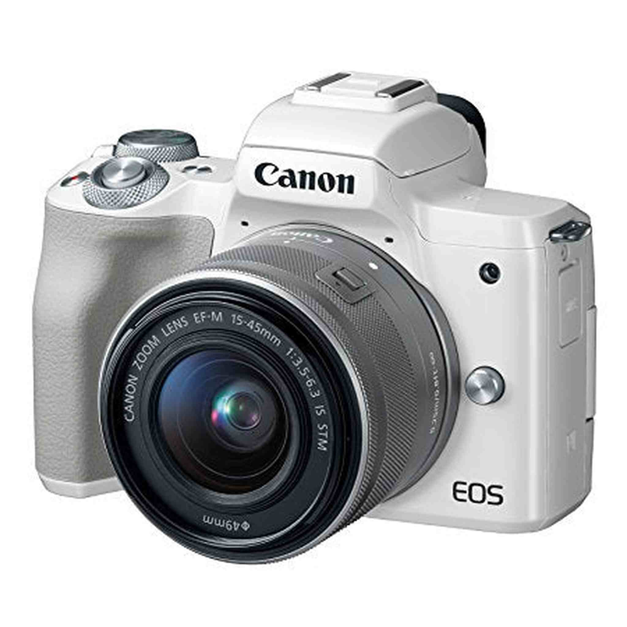 Canon EOS M50 Mirrorless Camera Kit w/ EF-M15-45mm Lens and 4K Video White - Used Canon