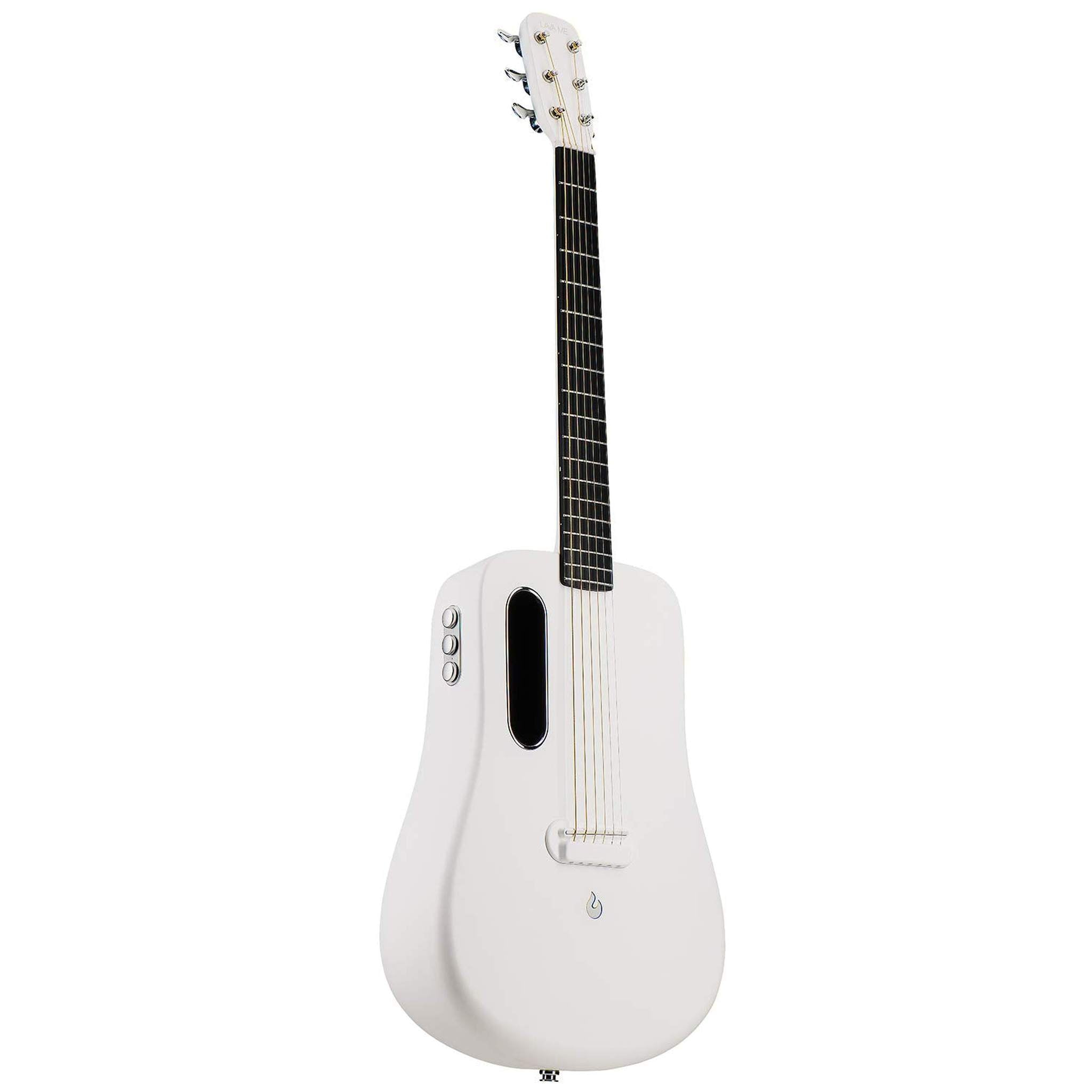 LAVA ME 2 36 inch Carbon Fiber Guitar with effects Acoustic Electric Guitar with Picks Hard Case Freeboost-White LAVA