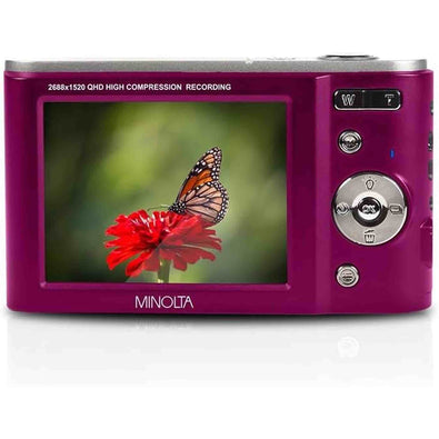 Minolta MND20 44 MP / 2.7K Ultra HD Digital Camera (Magenta)