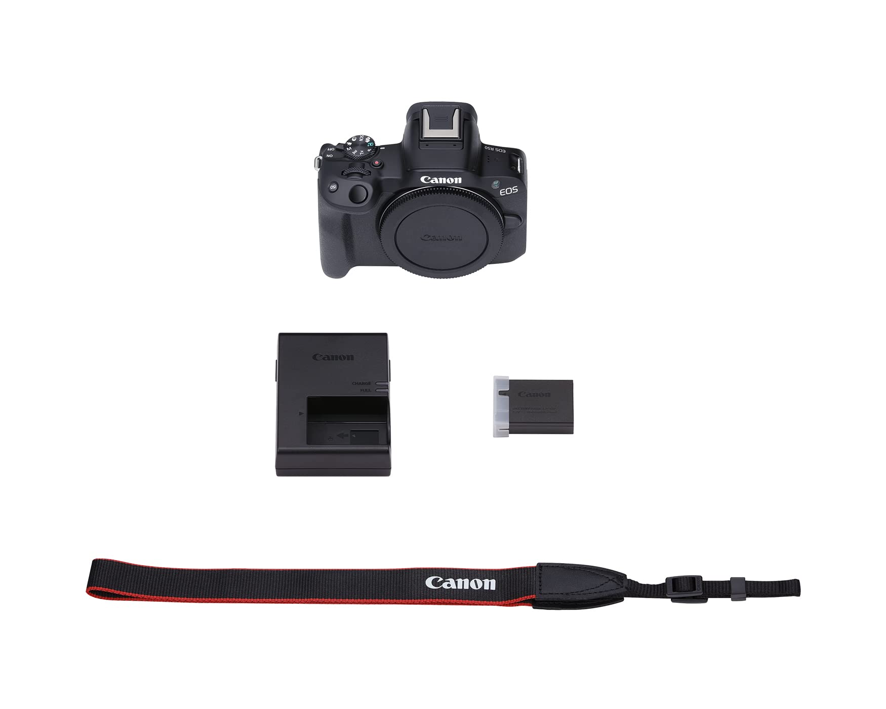 Canon EOS R50 Mirrorless Vlogging Camera Body Only/Black , RF Mount, 24.2 MP, 4K Video, DIGIC X Image Processor, Subject Detection & Tracking, Compact, Smartphone Connection, Content Creator
