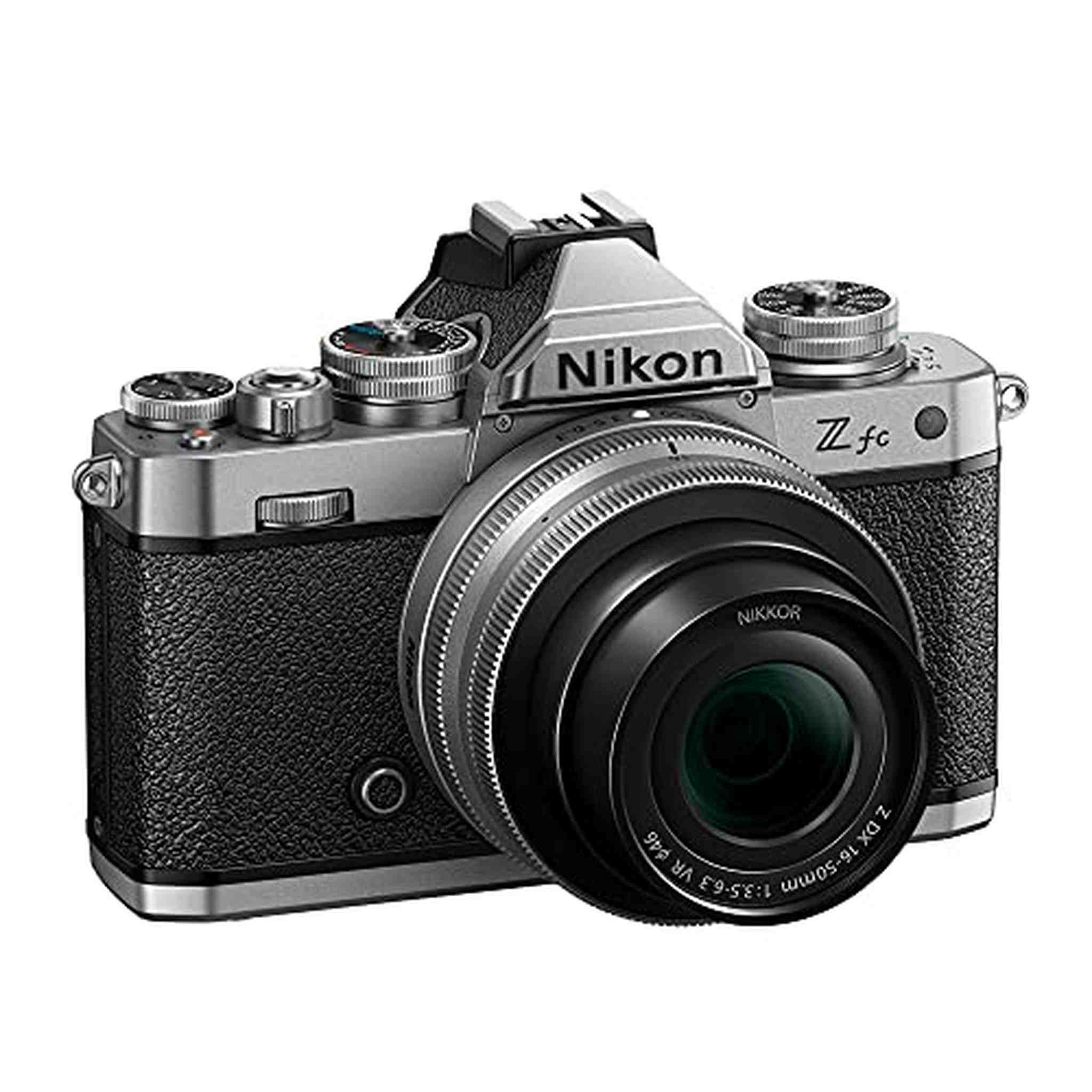 Nikon Z fc DX-Format Mirrorless Camera Body w/NIKKOR Z DX 16-50mm f/3.5-6.3 VR - Silver International Model