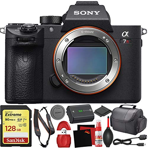 Sony Alpha a7R III Mirrorless Digital Camera + Base Bundle with Accessories (128GB Memory Card, Accessory Kit)