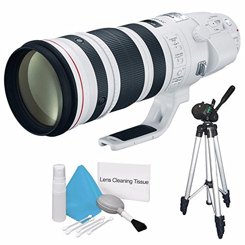 Canon EF 200-400mm f/4L is USM Lens (International Model) + Deluxe Cleaning Kit + Full Size Tripod Bundle