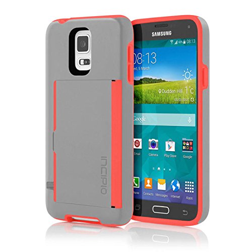 Incipio Stowaway for Samsung Galaxy S5 - Gray/Neon Orange