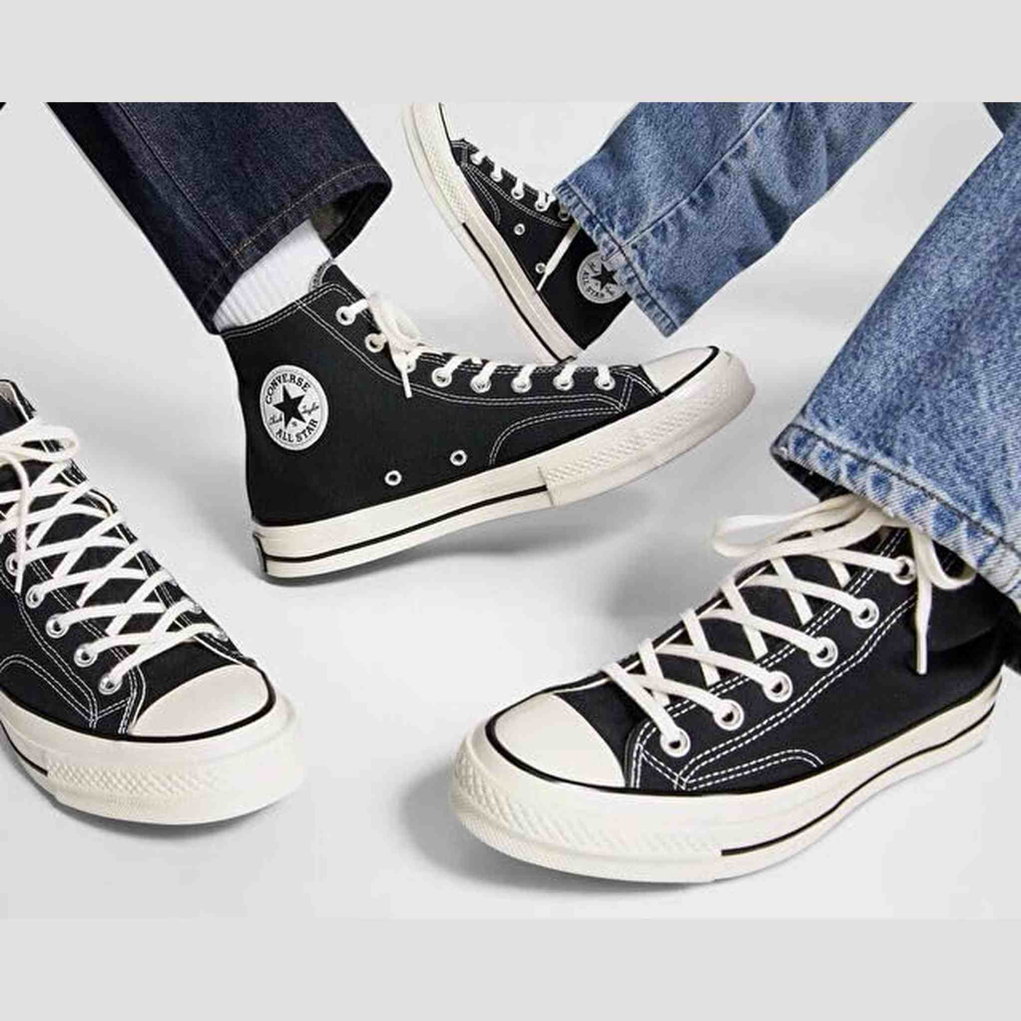 Converse All Star '70s High Top Unisex Sneakers, Black, 9.5 US Women/7.5 US Men