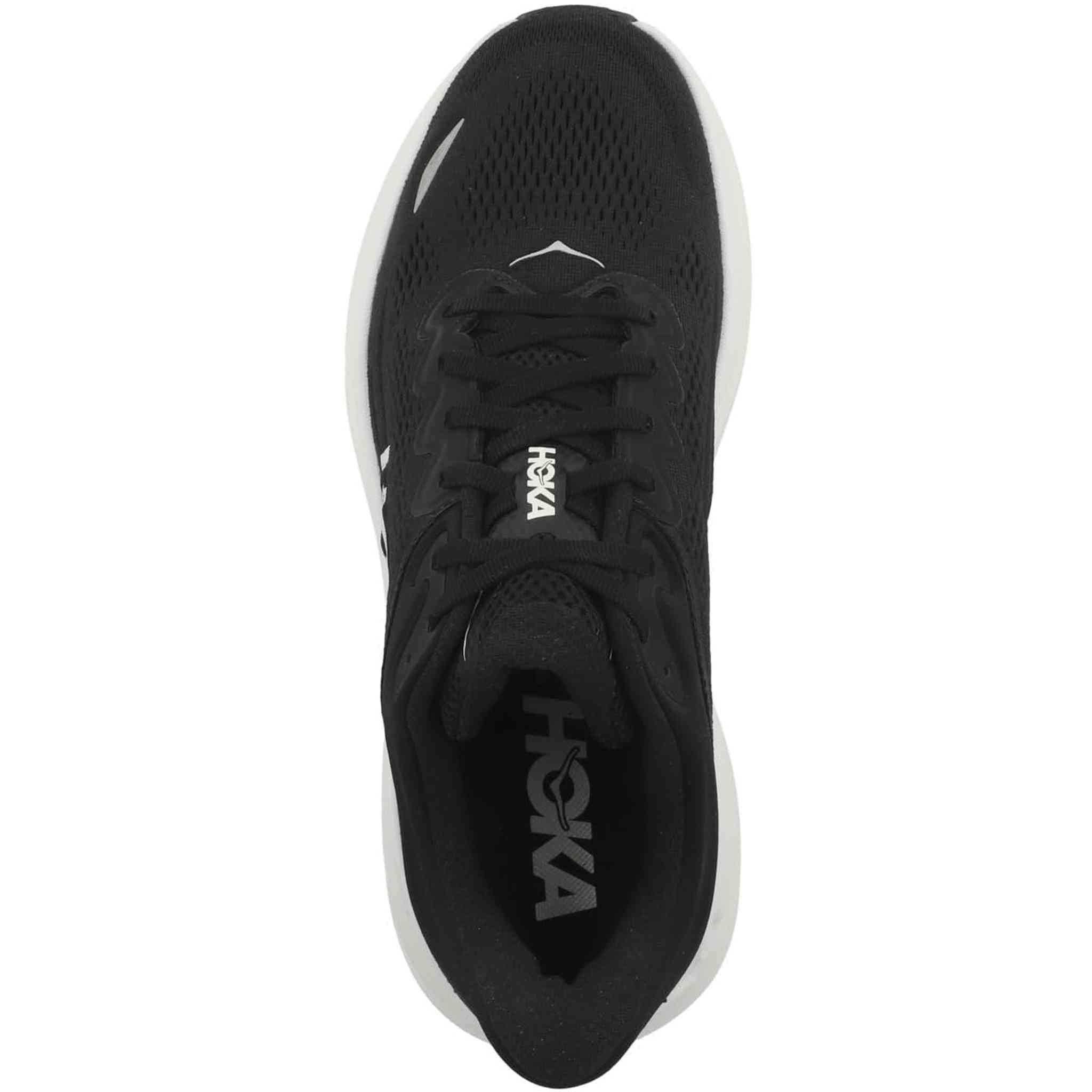 Hoka Men's Bondi 9 Sneaker, Black/White, 8
