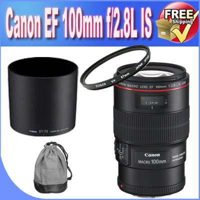 Canon EF 100mm f/2.8LMacro is USM Lens for Canon SLR Cameras + 67mm UV Filter!!