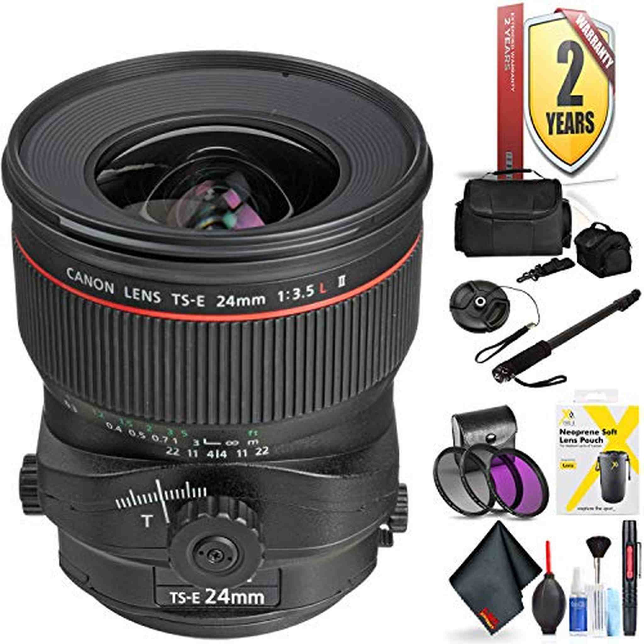 Canon Ts-E 24mm F/3.5L Ii Tilt-Shift Lens for Canon 6D, 5D Mark IV, 5D Mark III, 5D Mark II, 6D Mark II, 5Dsr, 5Ds, 1Dx, Canon