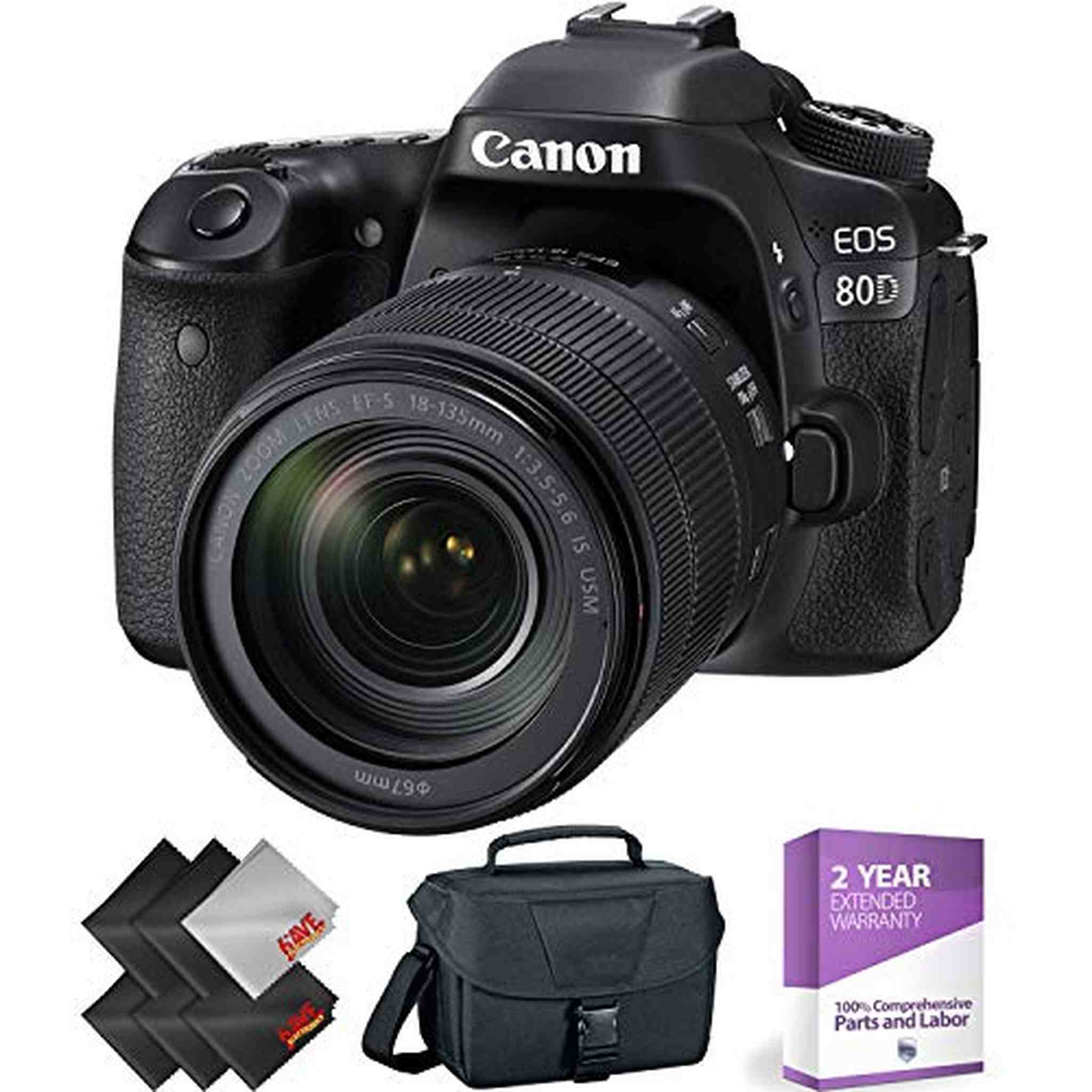 Canon EOS 80D DSLR Camera with 18-135mm Lens + 1 Year Warranty Canon