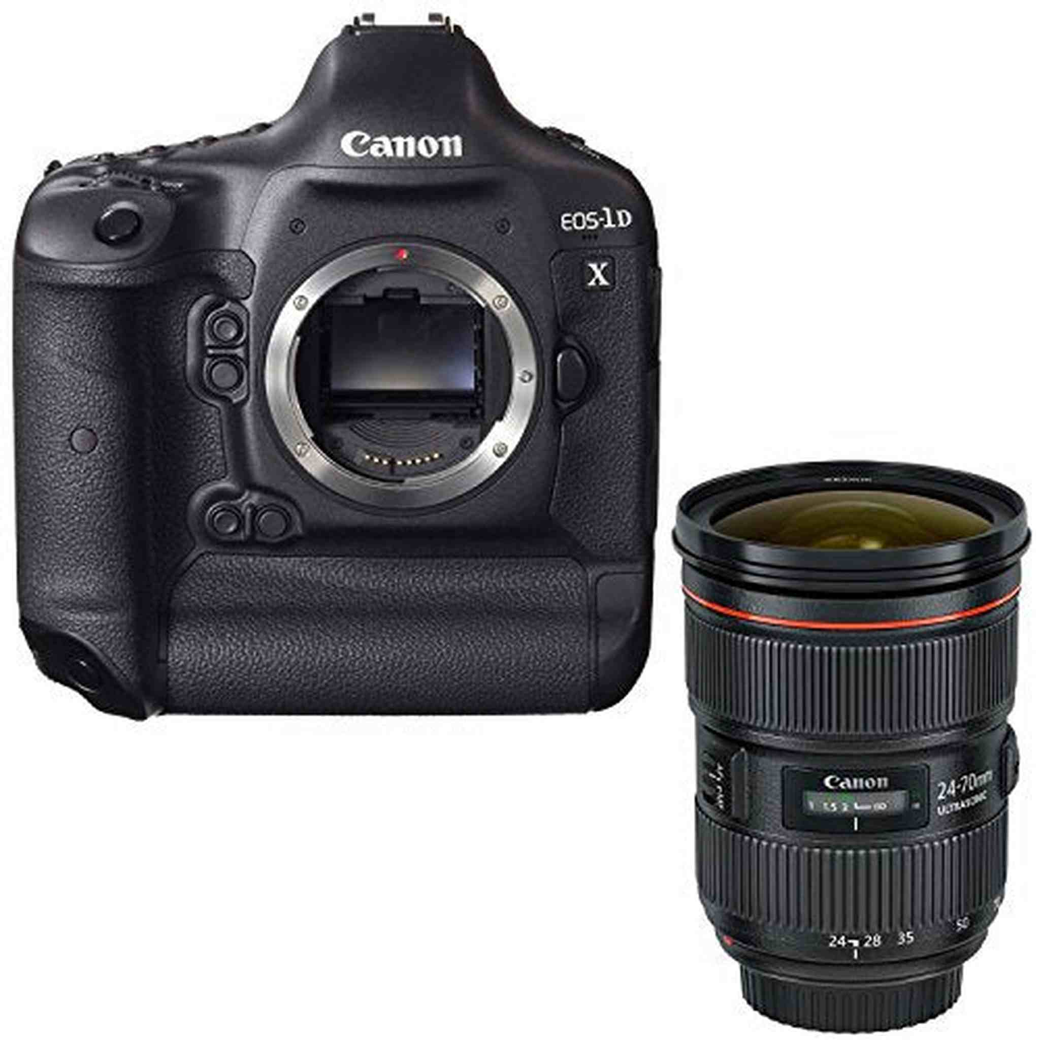 Canon EOS-1D X DSLR Camera Body Only + Canon EF 24-70mm f/2.8L II USM Lens Bundle - Used Canon