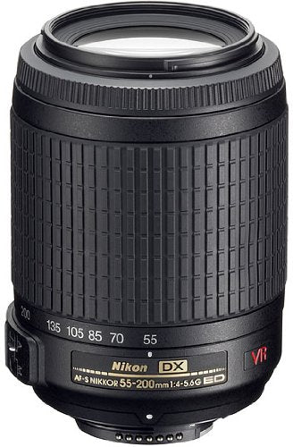 Nikon 55-200mm f/4-5.6G ED IF AF-S DX VR Nikkor Zoom Lens +3 Piece Filter Kit+ Lens Pouch + Zing Microfiber Cleaning Cloth + Lens Pen Cleaner + Lens Accessory Package