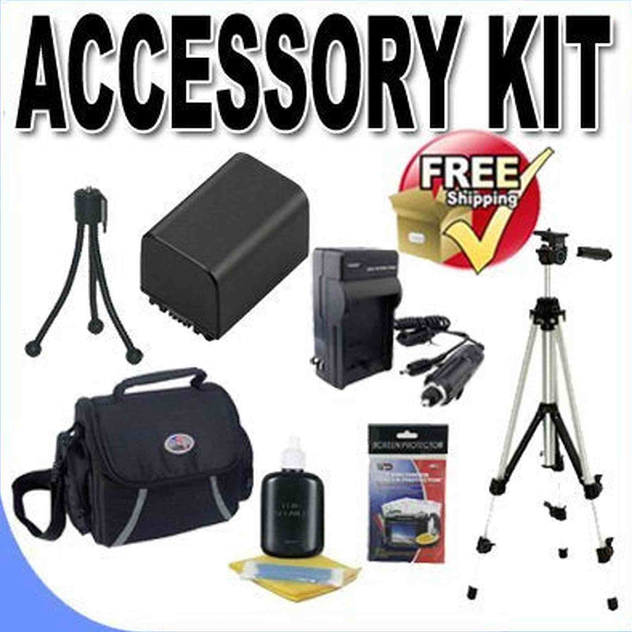 FV70 Lithium Ion Replacement Battery Accessory Saver Kit Bundle f/Sony Camcorders