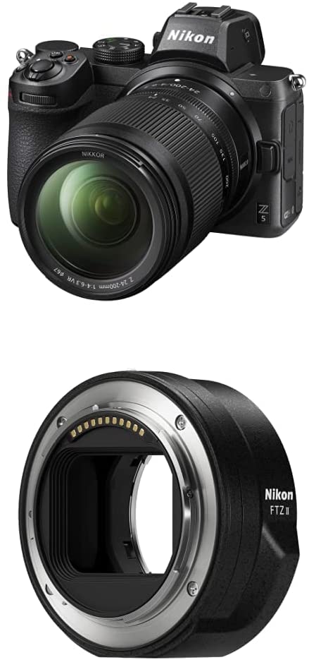 NikonZ 5 w/NIKKOR Z 24-200mm f/4-6.3 VR with Nikon Mount Adapter FTZ II