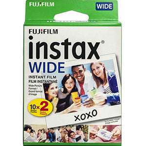 Fujifilm instax Wide Instant Film, 20 Exposures, White, New Packaging Fujifilm