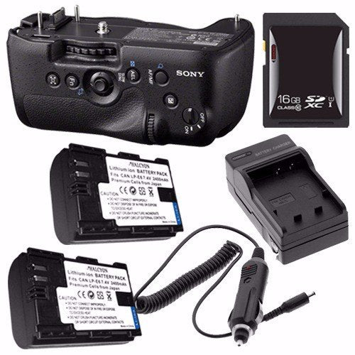 Sony Vertical Battery Grip for Alpha A99 DSLR Camera + NP-FM500H Battery + External Charger + 16GB SDHC Card Saver Bundle