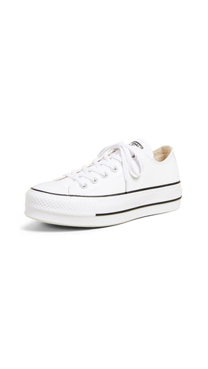 Converse Women's Chuck Taylor All Star Lift Clean Sneaker, White/Black/White, 9.5