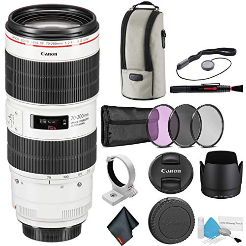 Canon EF 70-200mm III USM Telephoto Zoom Lens for Canon DSLR - Bundle