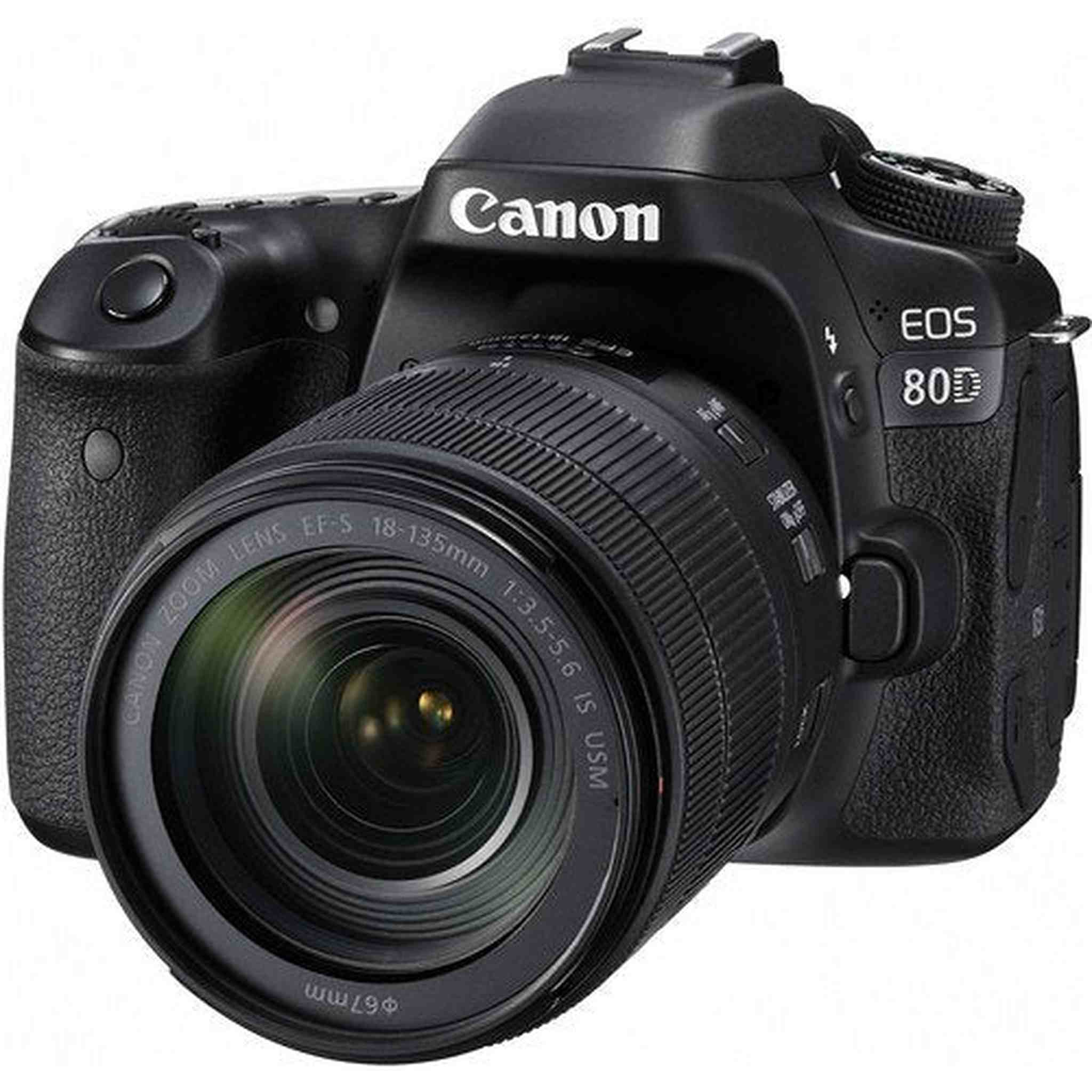 Canon EOS 80D DSLR Camera with 18-135mm Lens International Model with Extra Accessory Bundle