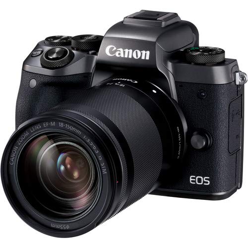 Canon EOS M5 Mirrorless Digital Camera with 18-150mm Lens Pro Bundle w/ 32GB Memory Card - International Model