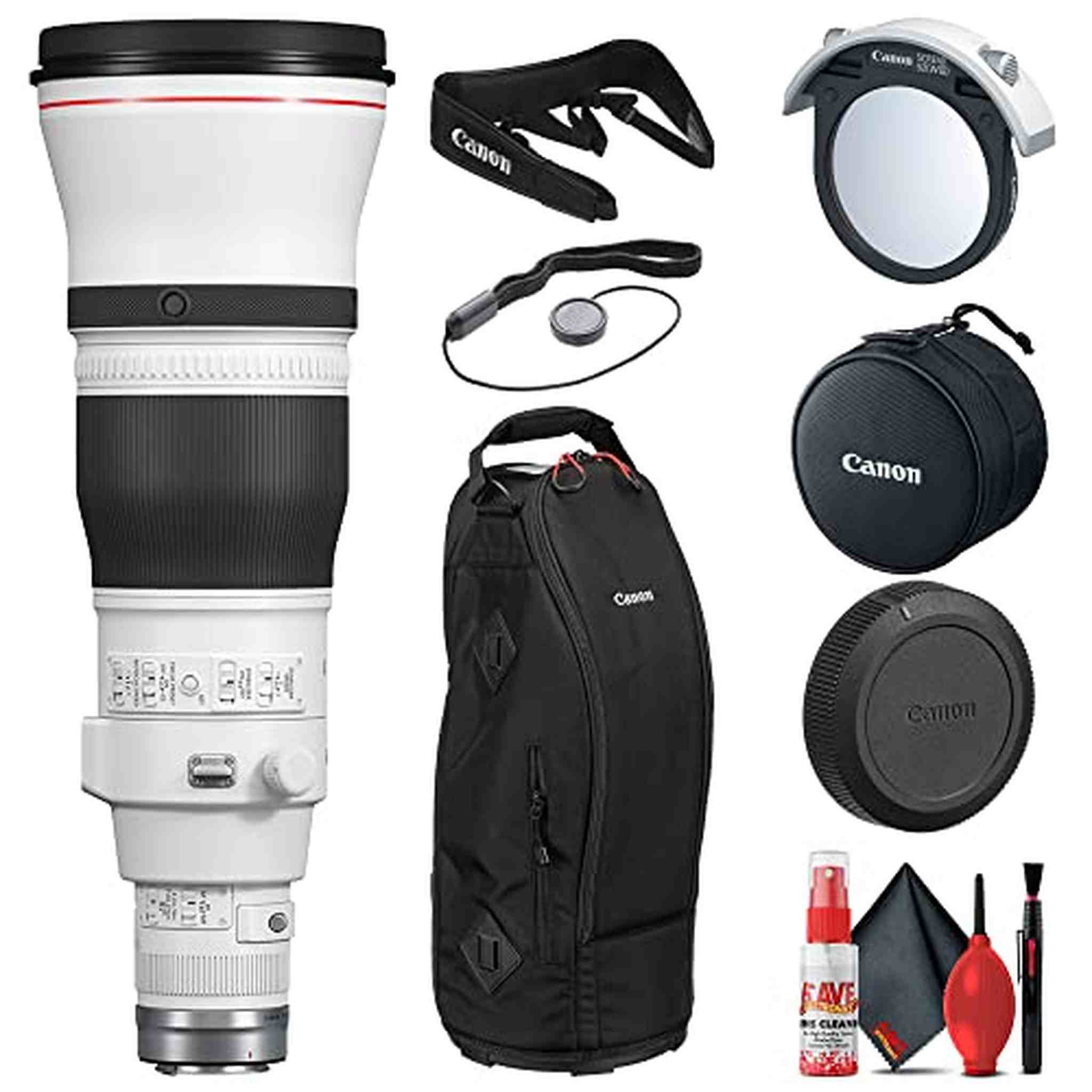 Canon RF 600mm f/4L IS USM Lens 5054C002 + Cap Keeper + Cleaning Kit + More - Reconditioned Canon