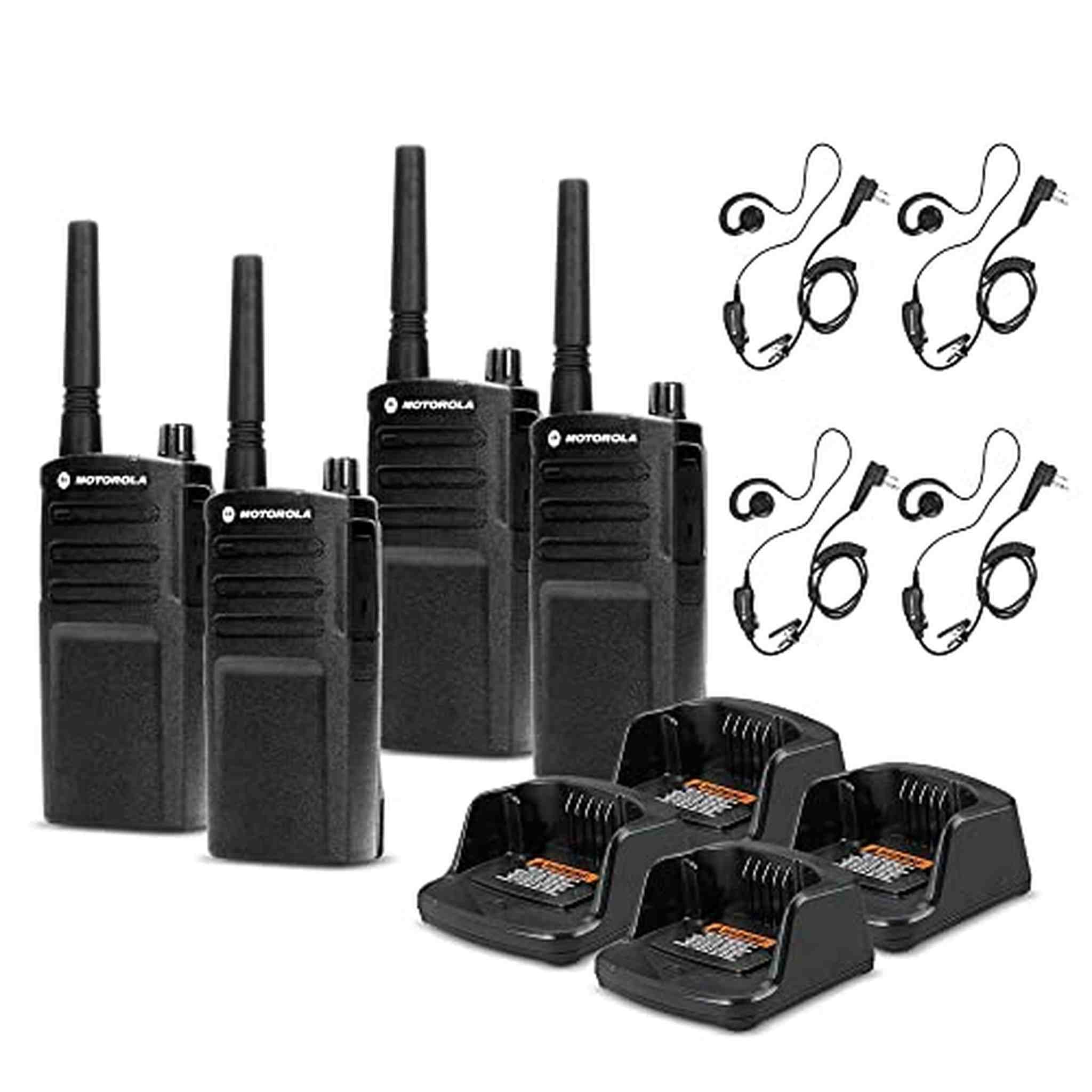 4 x Motorola RMU2040 On-Site 2-Way Radio RMU2040 - 4 Pack With Mic Bundle Motorola Solutions