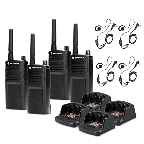 4 x Motorola RMU2040 On-Site 2-Way Radio RMU2040 - 4 Pack With Mic Bundle
