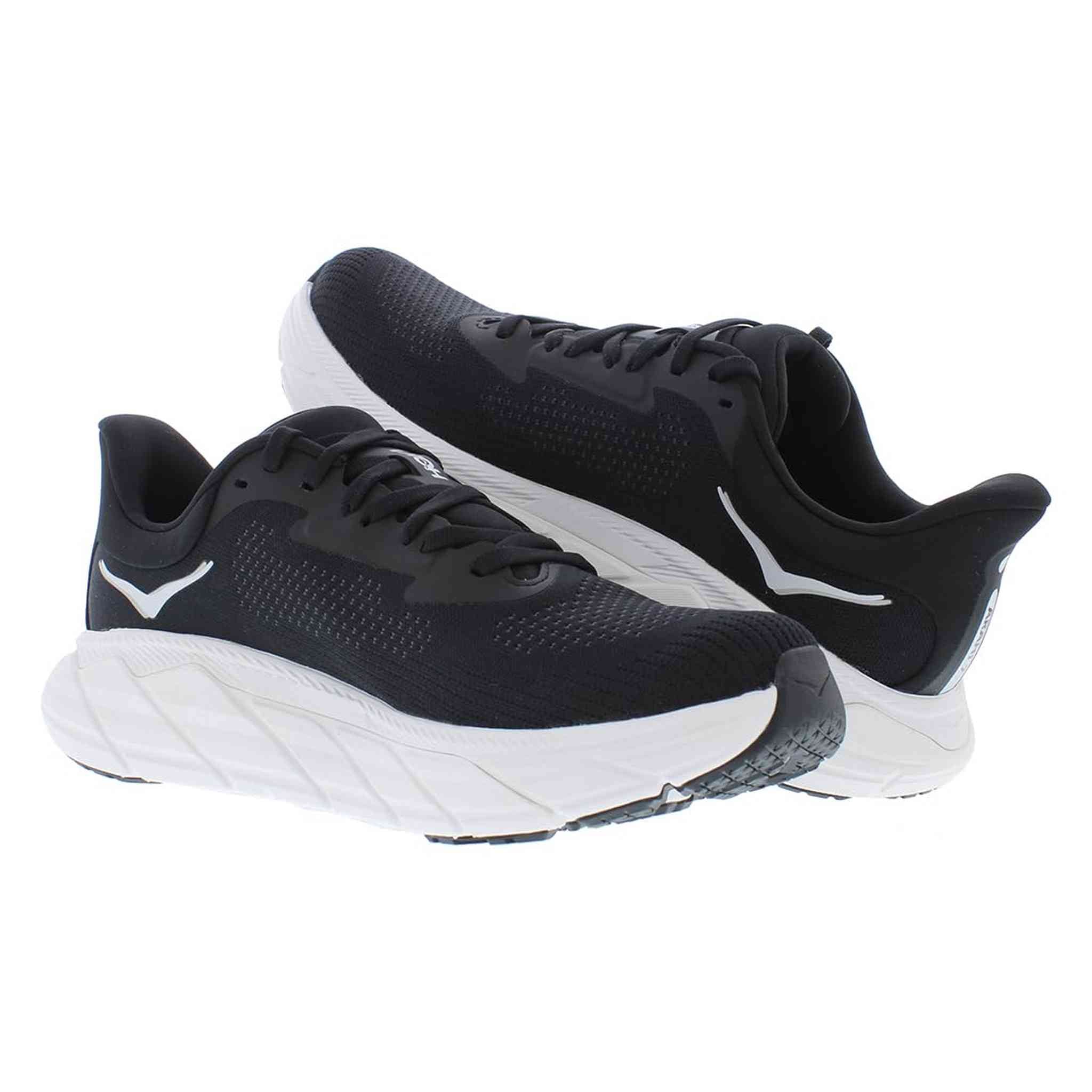 Hoka Men's Arahi 7 Sneaker, Black/White, 10.5