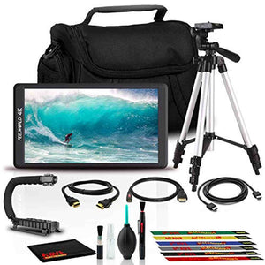 FeelWorld F570 5.7" 4K HDMI Monitor Includes Stabilizing Grip, Tripod Bundle FeelWorld