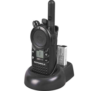 2 x Motorola CLS1110 UHF 1W 1-Channel 2-Way Radio - 2 Pack With Mic Bundle
