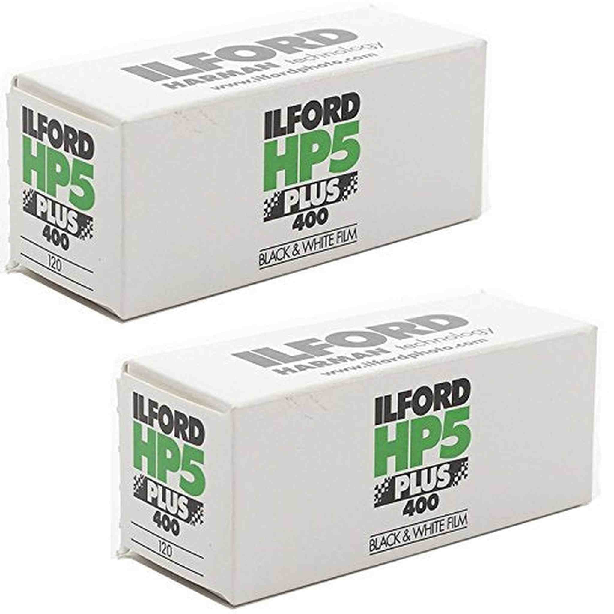Ilford HP5 Plus Black and White Negative Film ISO 400 120 Roll Film 2-Pack Ilford