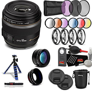 Canon EF-S 60mm f/2.8 Macro USM Lens Professional Kit International Model