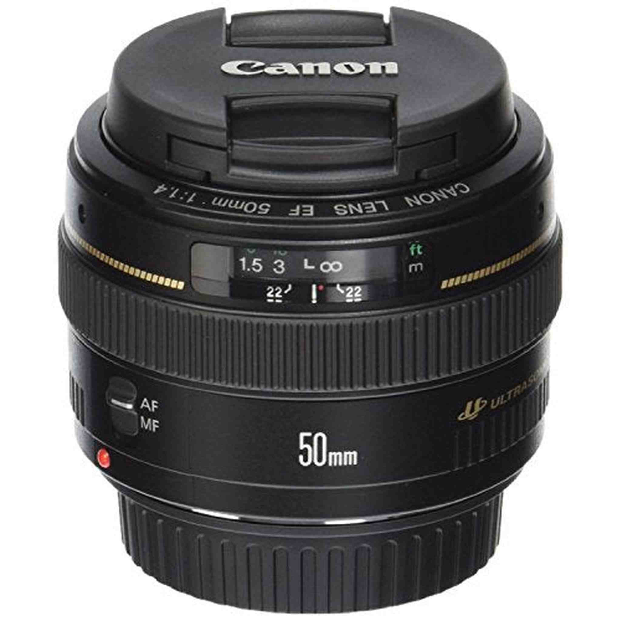 Canon EF 50mm f/1.4 USM Standard & Medium Telephoto Lens for Canon SLR Cameras - Fixed - Reconditioned Canon