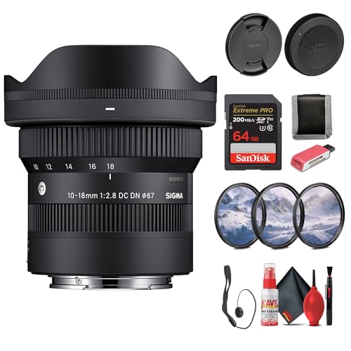 Sigma 10-18mm f/2.8 DC DN Contemporary Lens Sony E Bundle