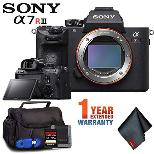 Sony Alpha a7R III Mirrorless Digital Camera (Body Only) Base Accessory Kit + Extended Warranty Bundle