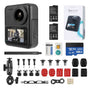 KanDao QooCam 3 360 Action Camera, 5.7K 62MP 360 Sports Camera, Dual 1/1.55" Sensors Larger Aperture Camera, 60fps Flawless Video Camera, Outdoor Stabilization Waterproof Night Shot, Motorcycle Combo