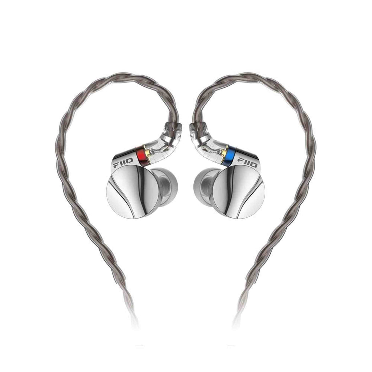 FiiO FD15 13.8mm Magnalium DLC HiFi Dynamic Driver in-Ear Earphone with Stainless Steel Shell, Detachable MMCX Cable Silver