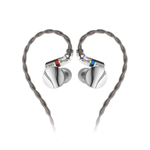 FiiO FD15 13.8mm Magnalium DLC HiFi Dynamic Driver in-Ear Earphone with Stainless Steel Shell, Detachable MMCX Cable Silver