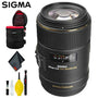 Sigma 105mm f/2.8 EX DG OS HSM Macro Lens for Canon EF Intl Deluxe Bundle