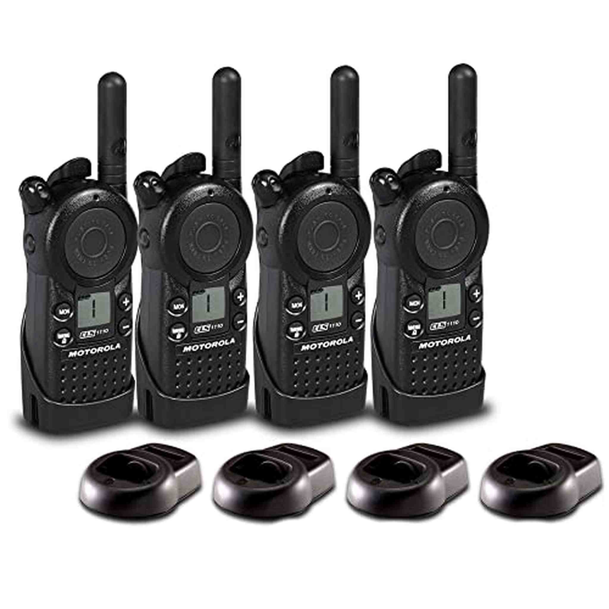 4 x Motorola CLS1110 UHF 1W 1-Channel 2-Way Radio CLS1110 - 4 Pack Bundle Motorola Solutions