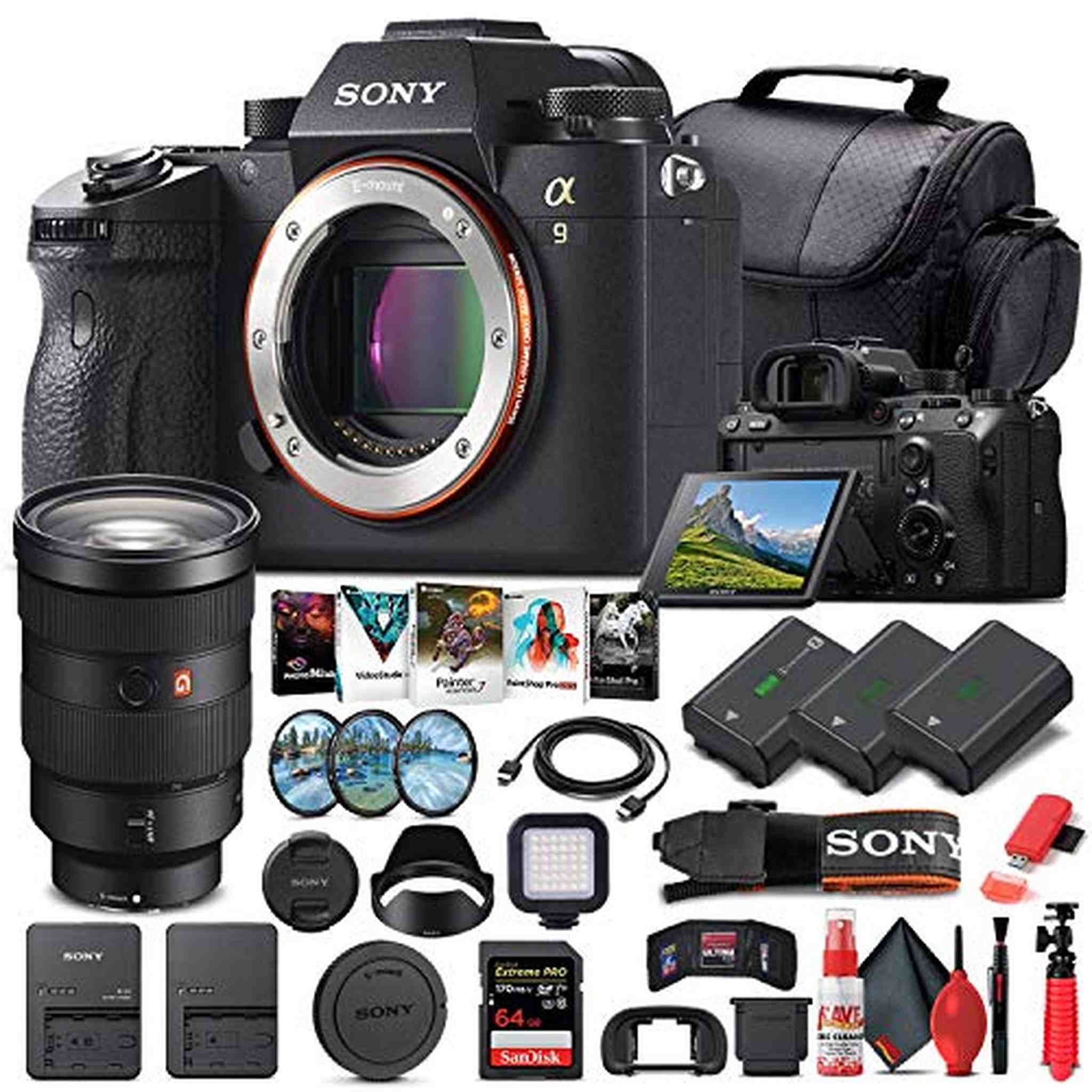 Sony Alpha a9 Mirrorless Camera W/ Sony FE 24-70mm Lens - Advanced Bundle - Reconditioned Sony