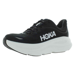 Hoka Women's Bondi 9 Sneaker, Black/White, 8