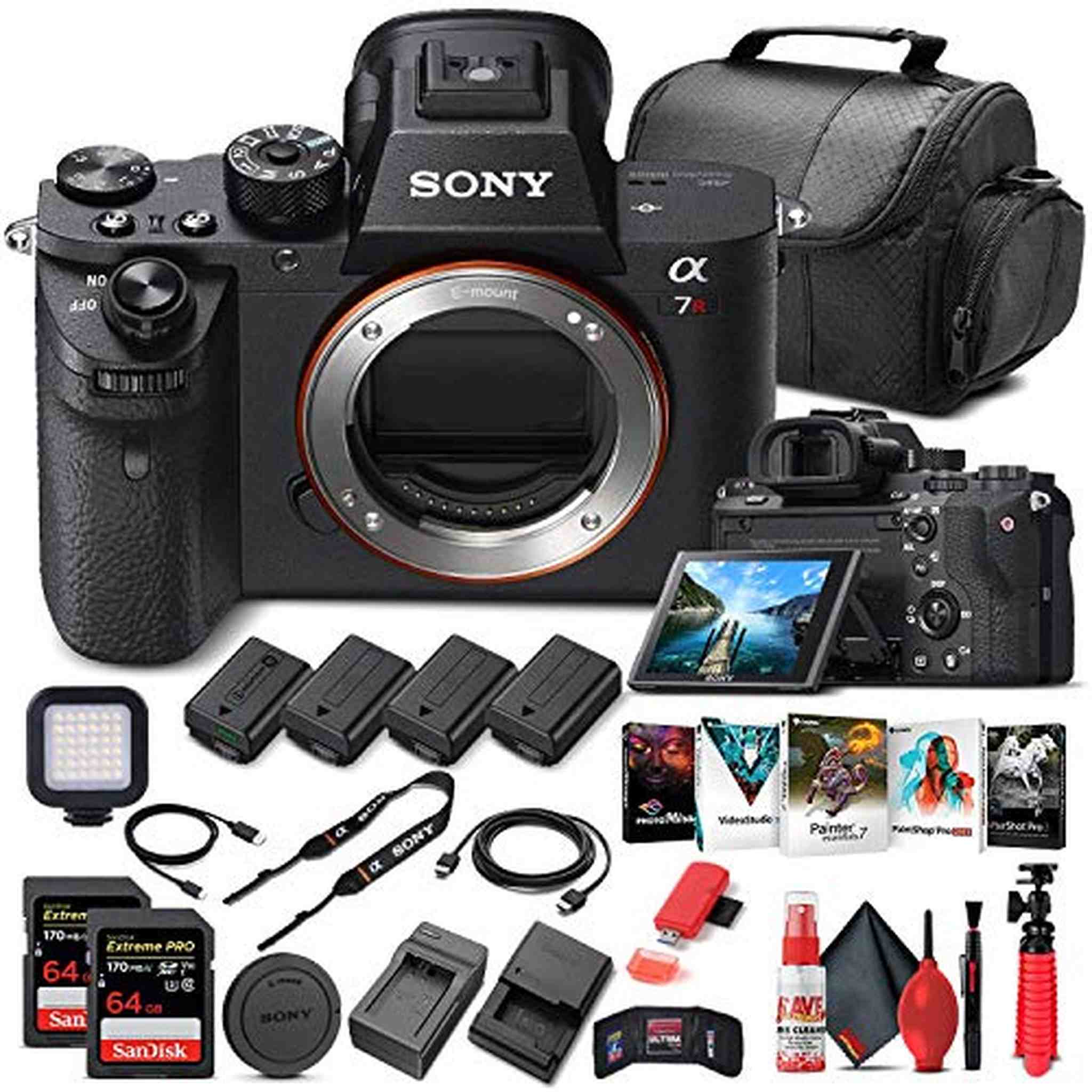 Sony Alpha a7R II Mirrorless Camera Body Only ILCE7RM2/B - Pro Bundle - Reconditioned Sony